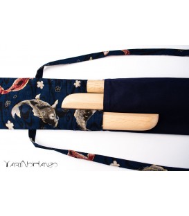 Aikido Bag KOI blue | Buki Bukuro KOI | Bag For Tanto, Bokken and Jo