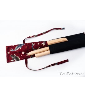 Aikido Bag KOI red | Buki Bukuro KOI | Bag For Tanto, Bokken and Jo